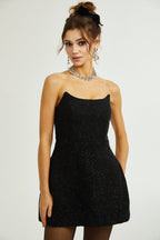 Jeanne tüvit mini elbise