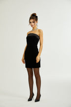 Loubella kadife mini elbise