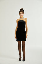 Loubella kadife mini elbise