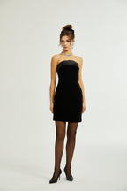 Loubella kadife mini elbise