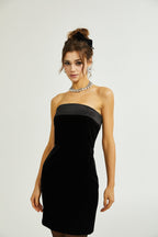 Loubella kadife mini elbise