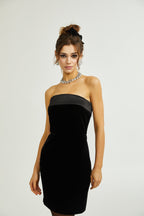 Loubella kadife mini elbise