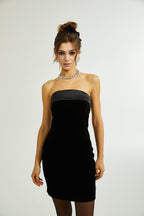 Loubella kadife mini elbise