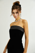 Loubella kadife mini elbise