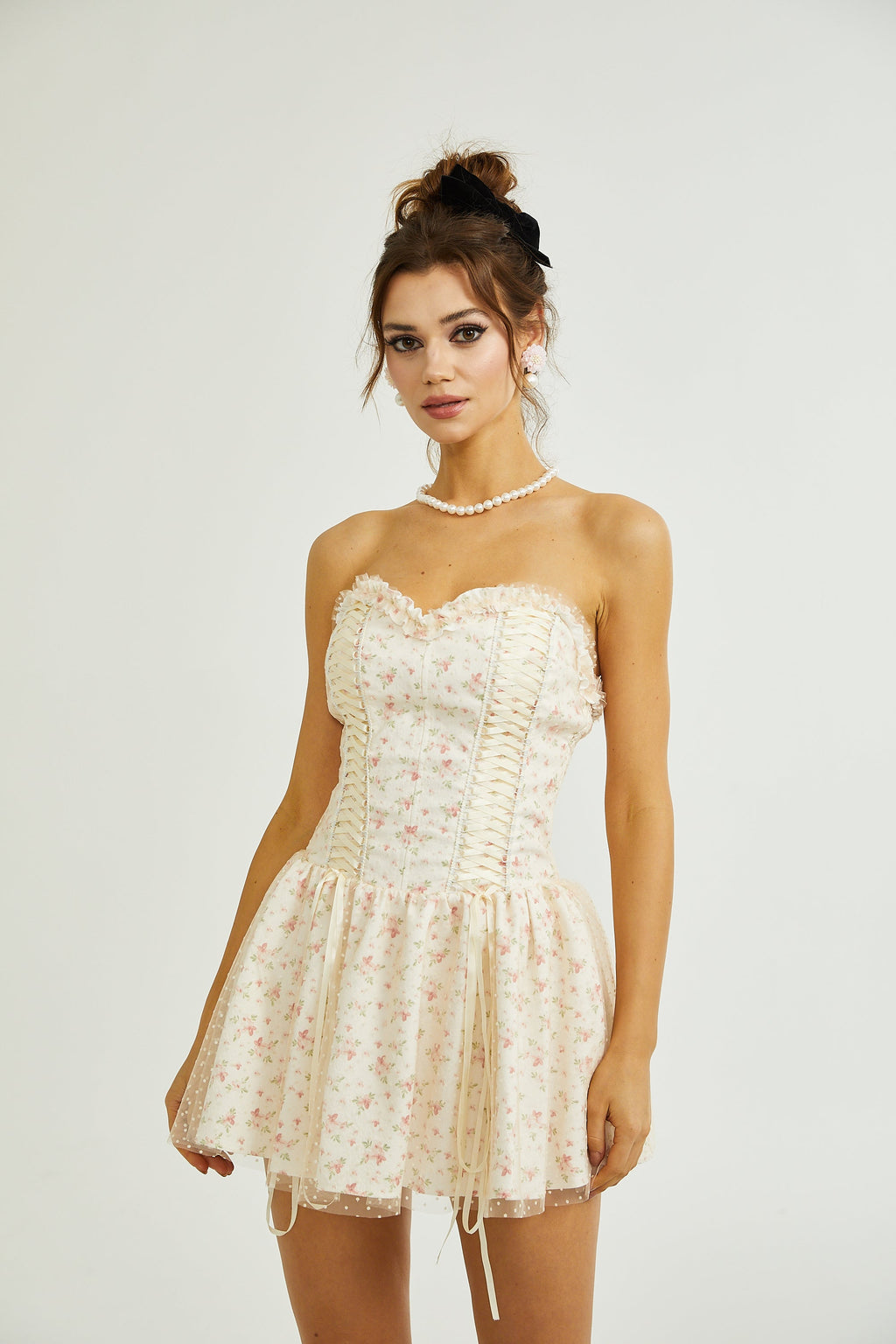 Gisèle çiçek mini elbise