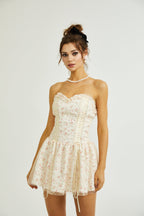 Gisèle çiçek mini elbise