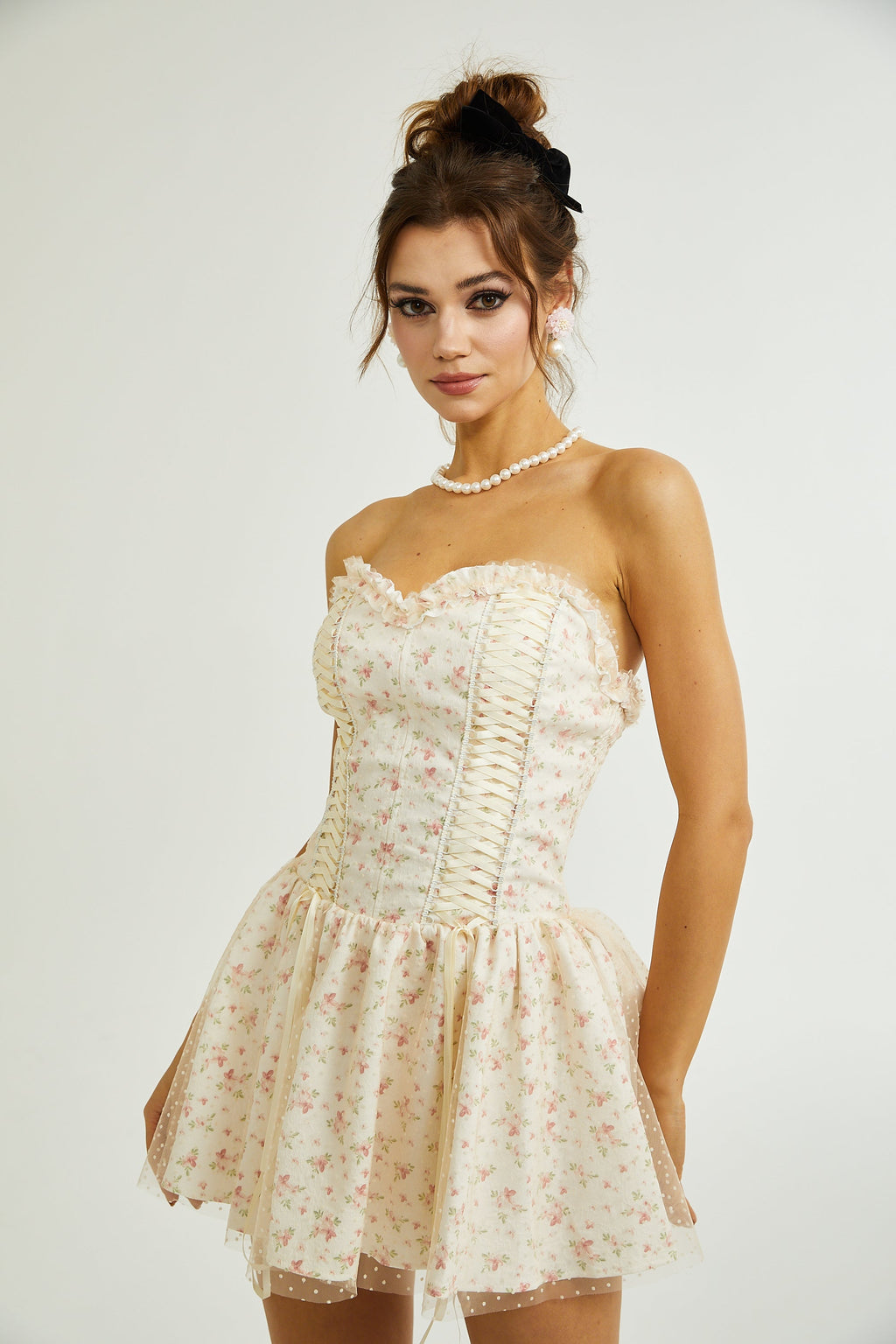 Gisèle çiçek mini elbise