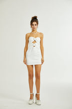 Melina fiyonk mini elbise