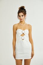 Melina fiyonk mini elbise