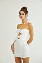 Melina fiyonk mini elbise