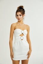 Melina fiyonk mini elbise