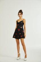 Jovanna çiçek mini elbise