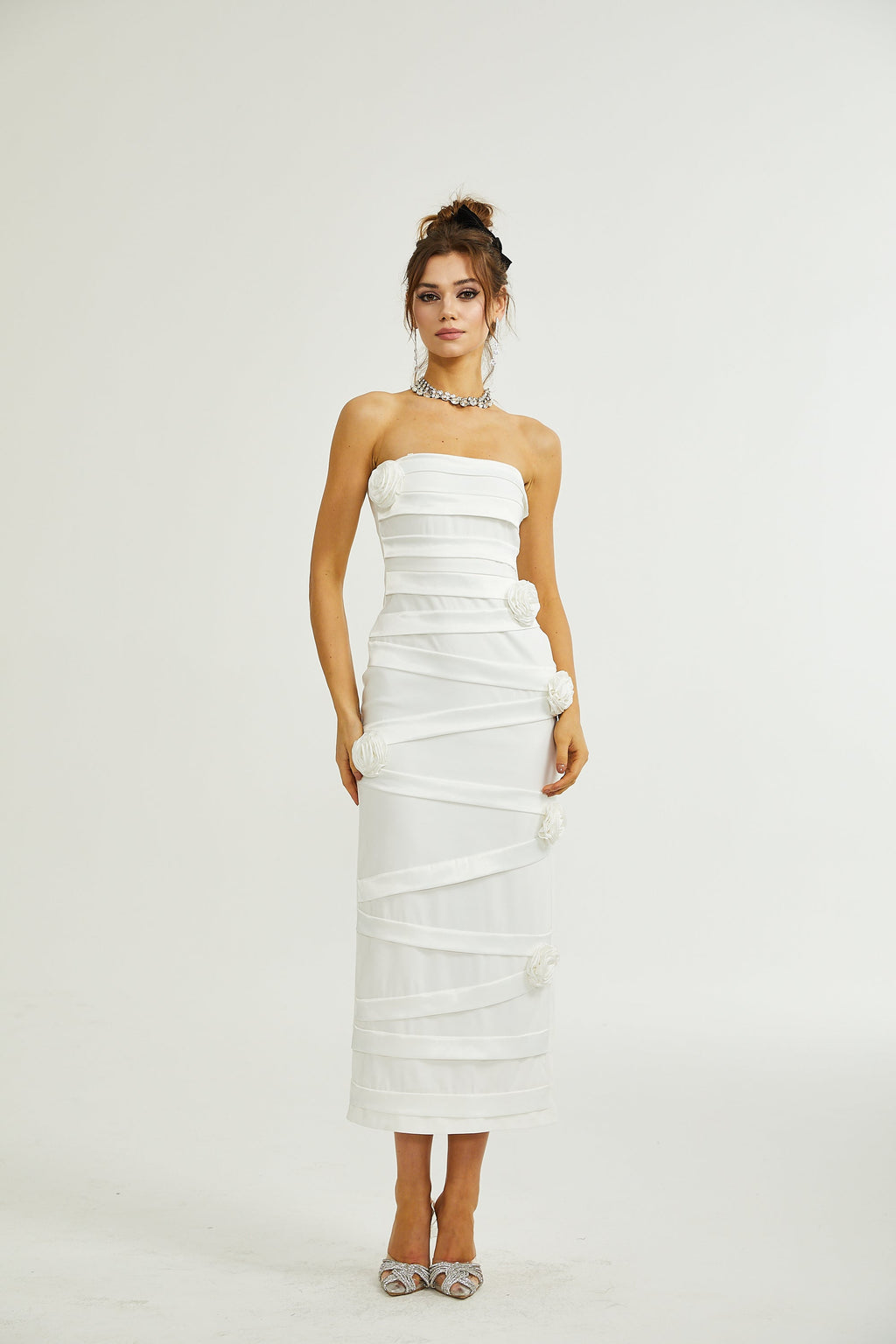 Céleste çiçek maksi elbise