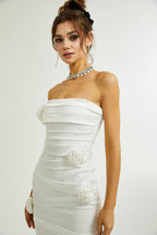 Céleste çiçek maksi elbise