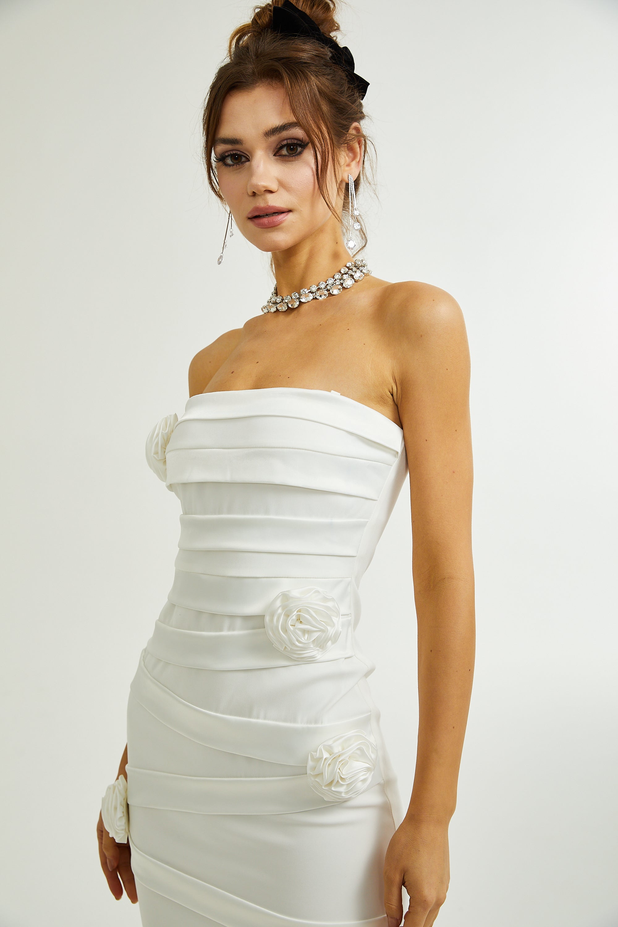 Céleste çiçek maksi elbise