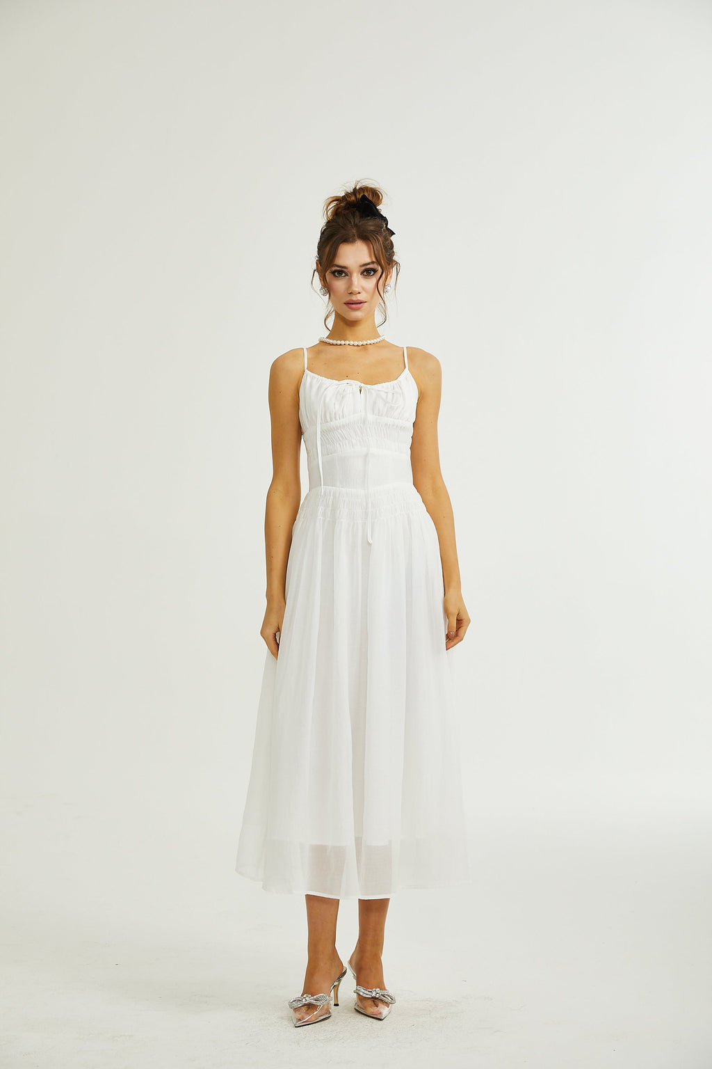 Sancia kayışlı midi elbise