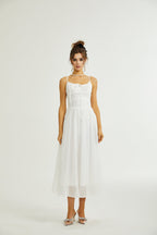 Sancia kayışlı midi elbise