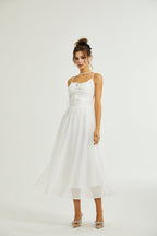 Sancia kayışlı midi elbise