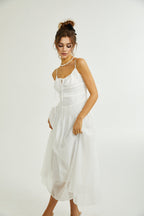 Sancia kayışlı midi elbise