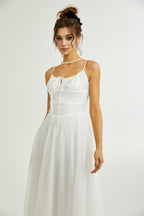 Sancia kayışlı midi elbise