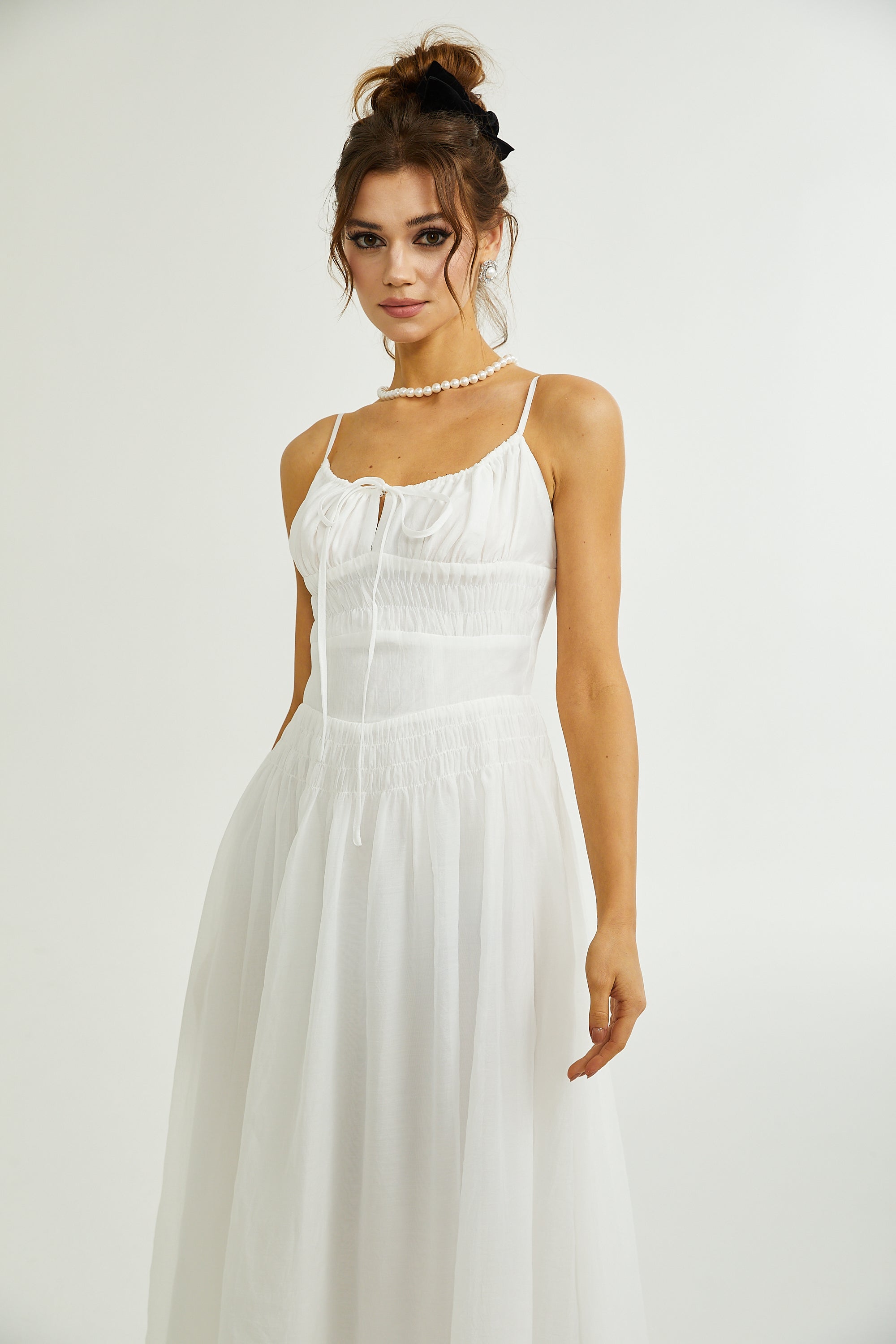 Sancia kayışlı midi elbise