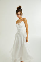 Sancia kayışlı midi elbise