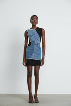 Lana denim mini elbise