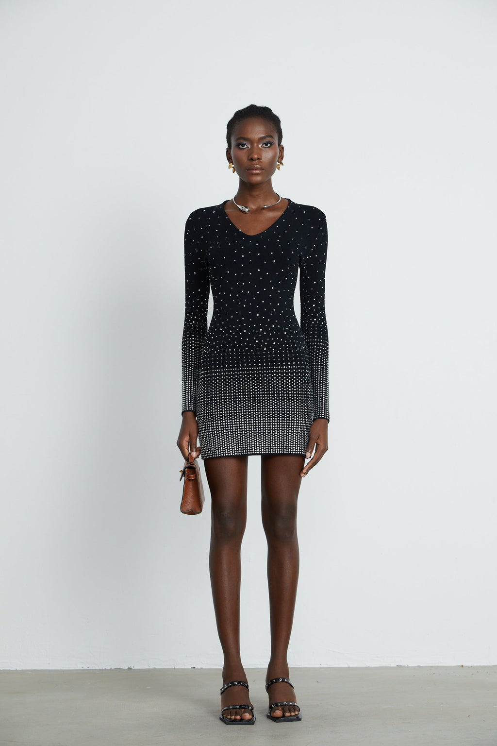 Fabrizia elmas mini elbise