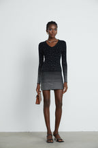 Fabrizia elmas mini elbise