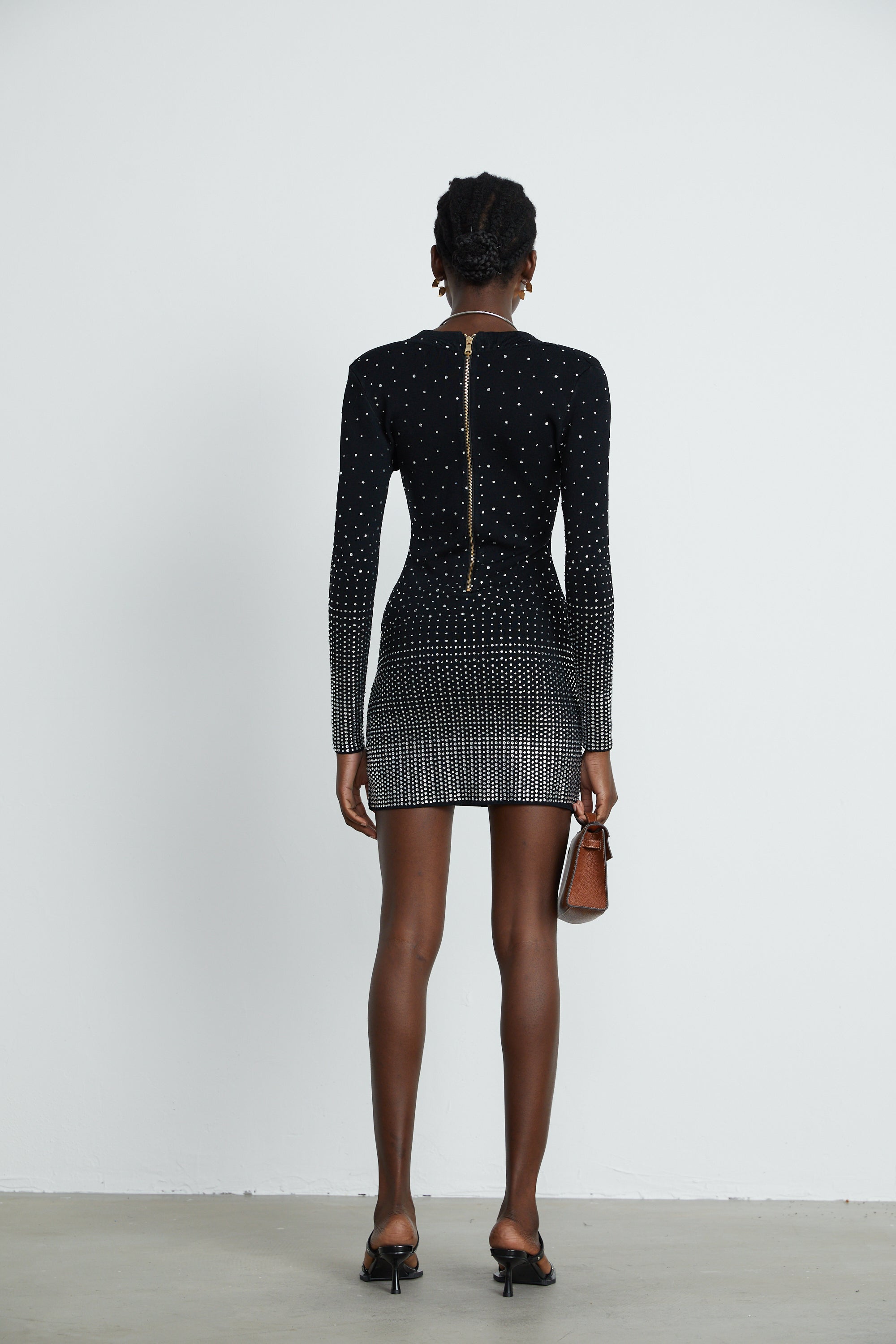 Fabrizia elmas mini elbise