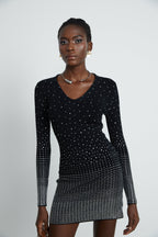 Fabrizia elmas mini elbise