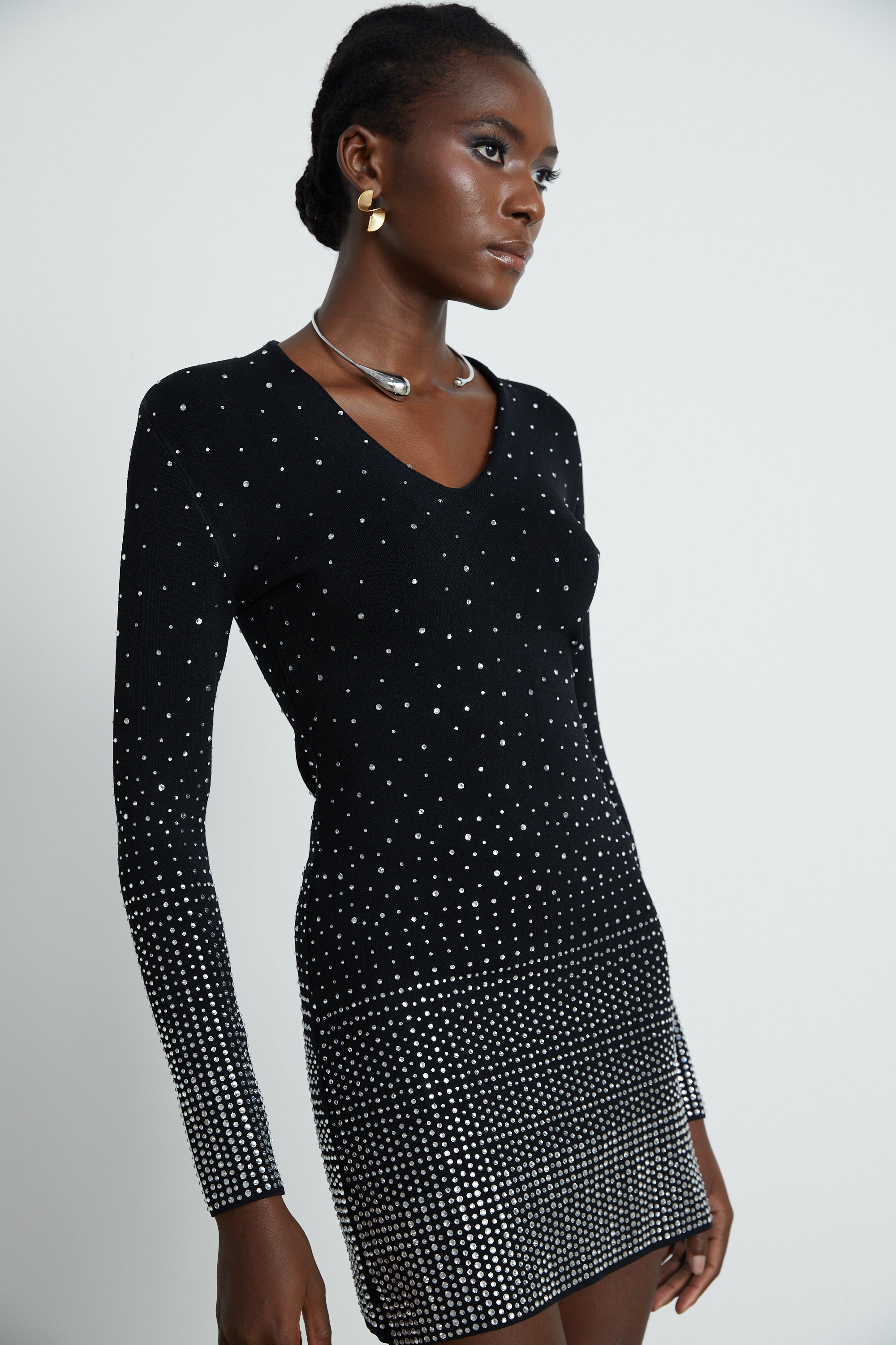 Fabrizia elmas mini elbise