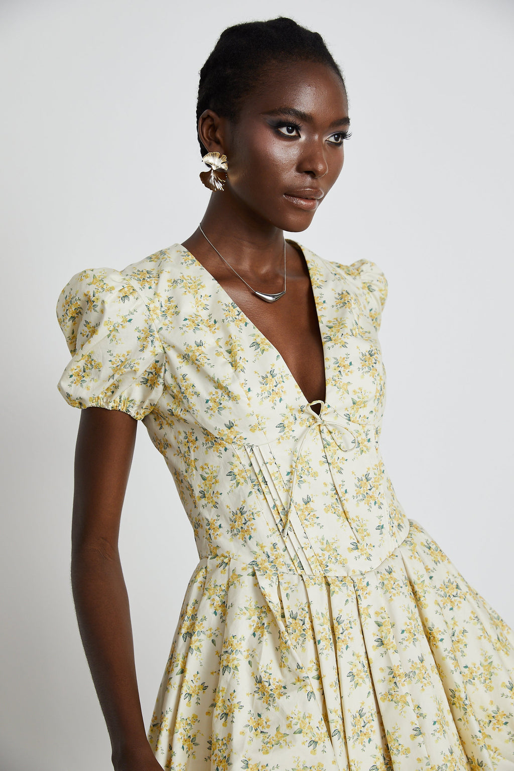 Liane çiçek mini elbise