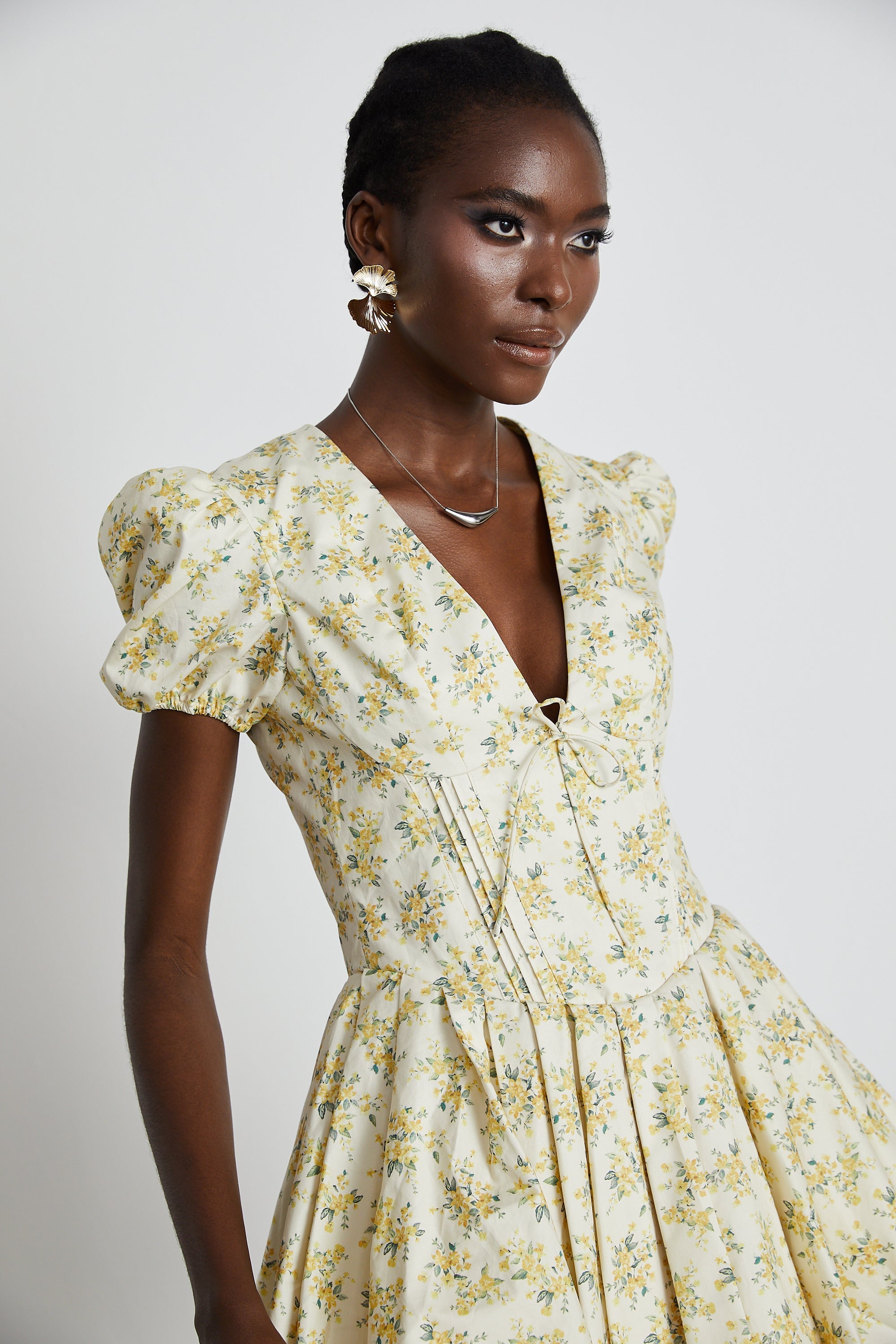 Liane çiçek mini elbise