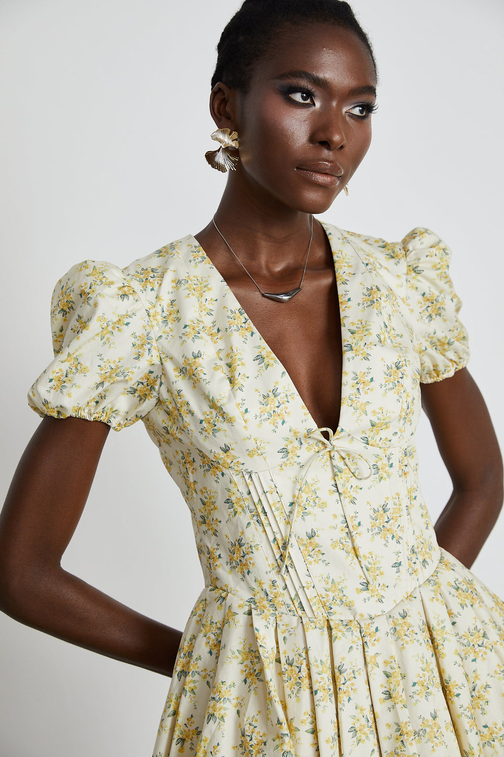 Liane çiçek mini elbise