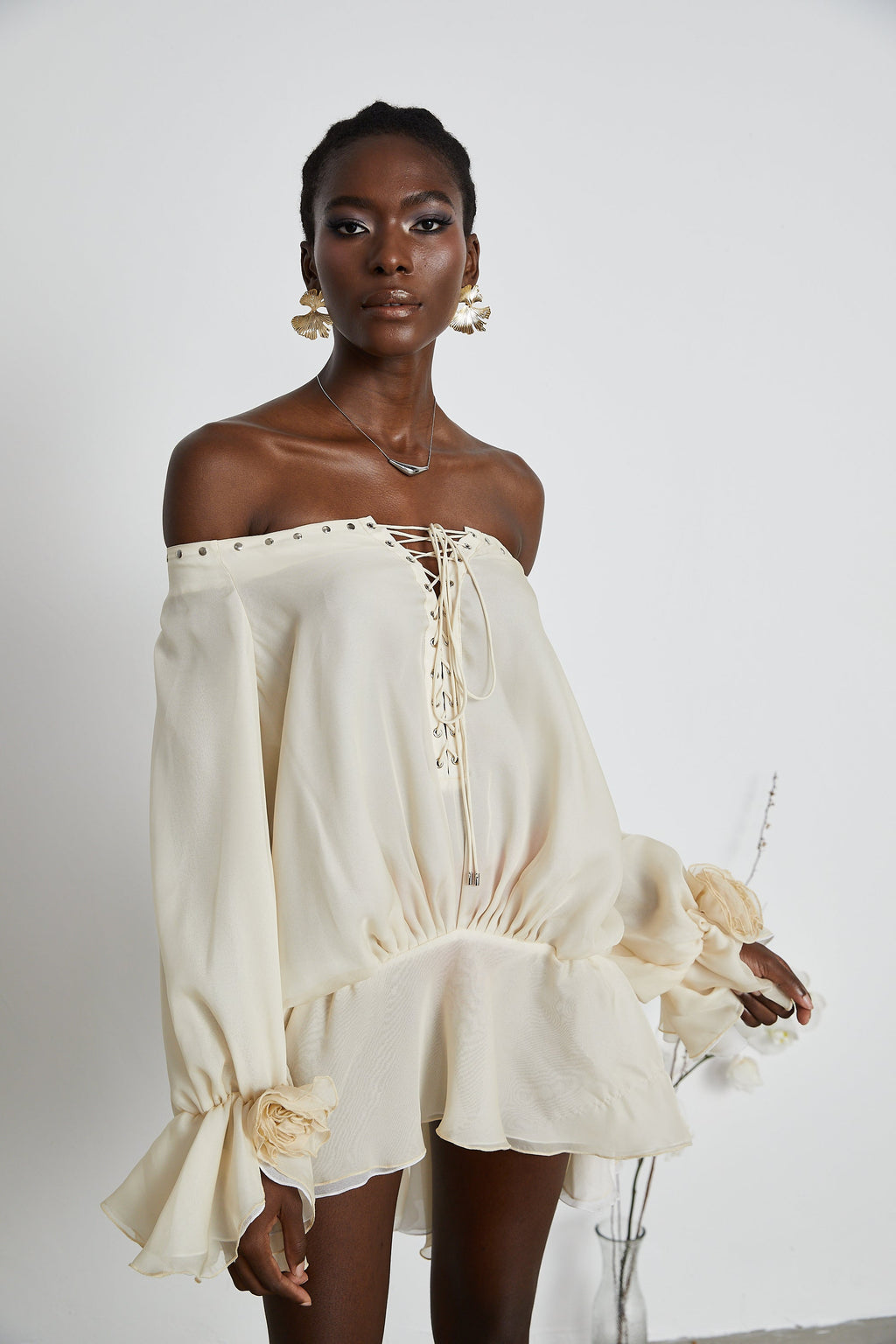 Lisette şifon mini elbise