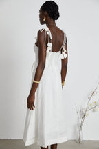 Hélène korse midi elbise