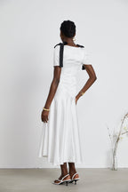 Cyrielle şerit maksi elbise