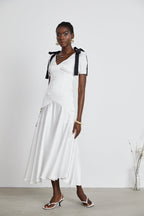 Cyrielle şerit maksi elbise