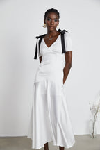 Cyrielle şerit maksi elbise