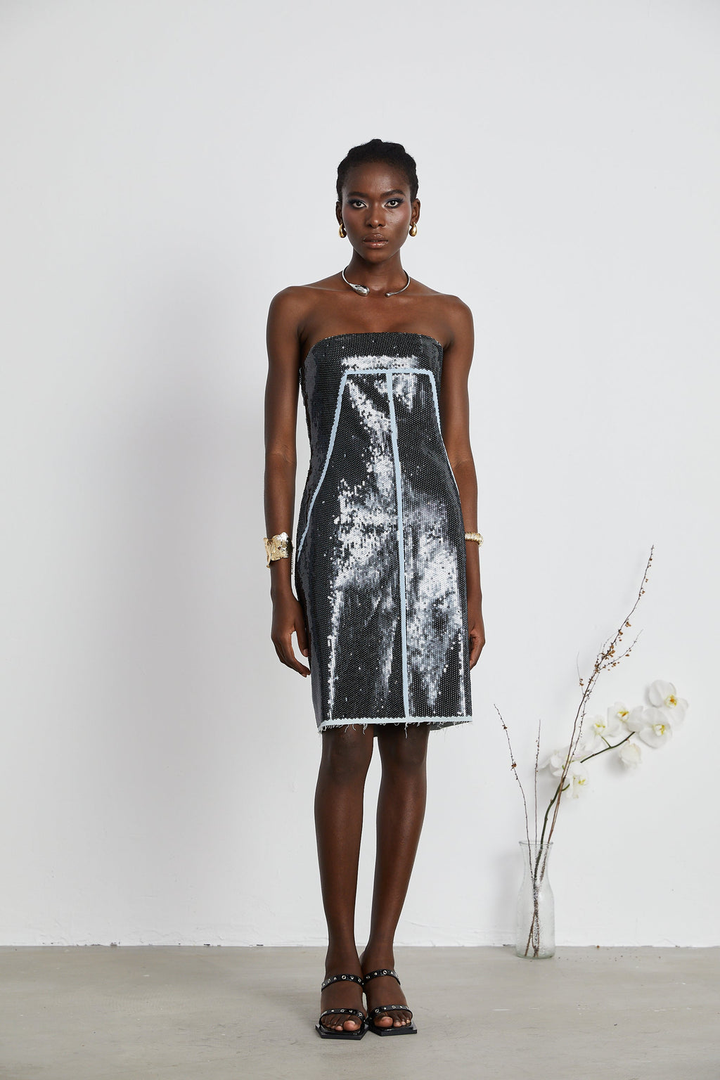 Gisèle bandeau mini elbise