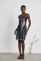 Gisèle bandeau mini elbise