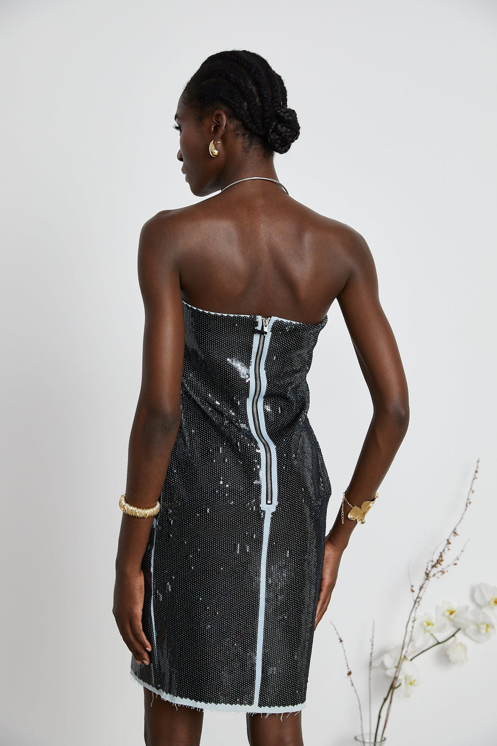 Gisèle bandeau mini elbise