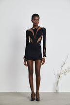 Suzette ıllusion mini elbise