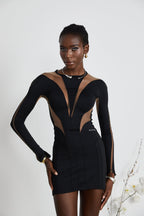 Suzette ıllusion mini elbise