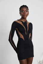 Suzette ıllusion mini elbise