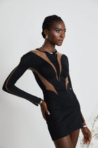 Suzette ıllusion mini elbise