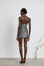 Odette süslemeli mini elbise