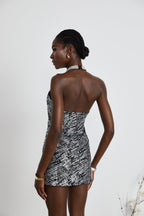 Odette süslemeli mini elbise