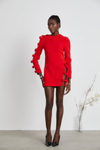 Sasha fiyonk dekolteli mini elbise